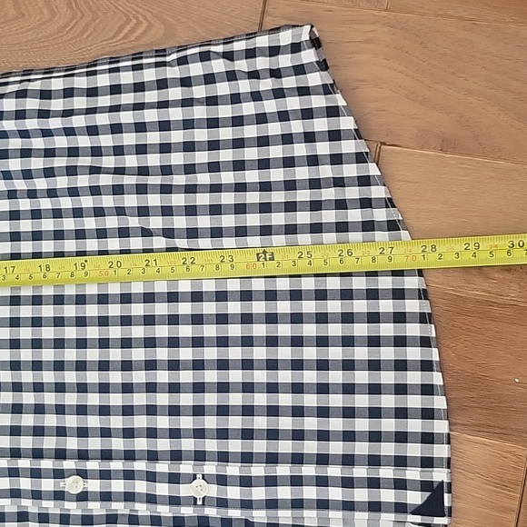Untuckit it Wrinkle Free Long Sleeve Button Down Shirt Blue White Check Large - Picture 7 of 7